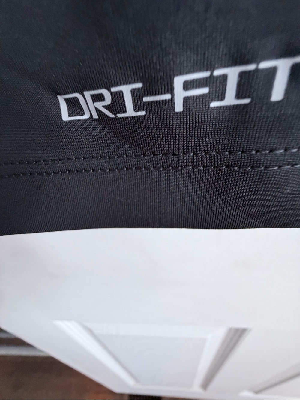 Nike Black Dri-FIT Athletic Tee with White Logo - Picture 3 of 8